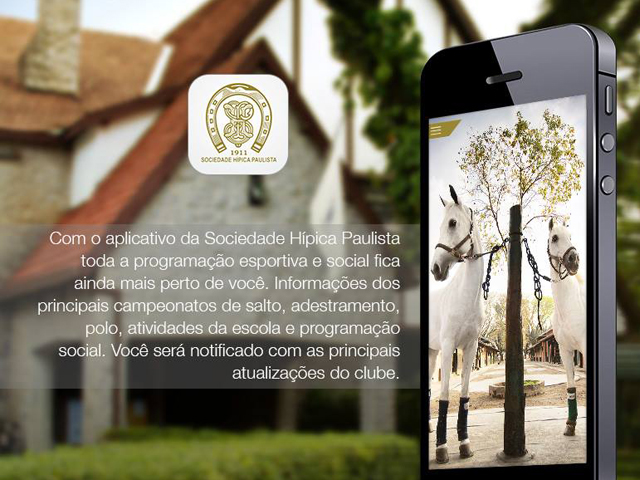 Baixe o aplicativo da Sociedade Hípica Paulista e tenha acesso a informação com apenas um toque