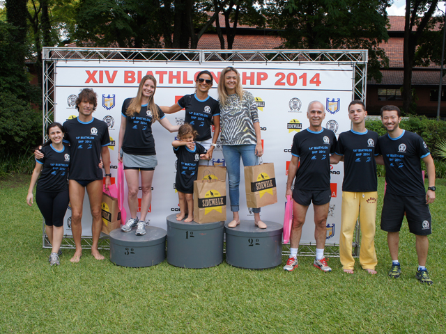 Confraternização e o placar do Biathlon SHP 2014