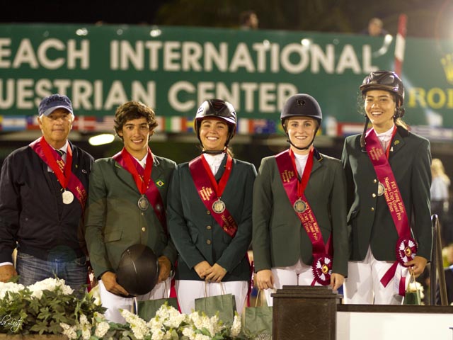 Giulia Scampini integra Time Brasil Young Riders, medalha de prata, na Copa das Nações nos EUA