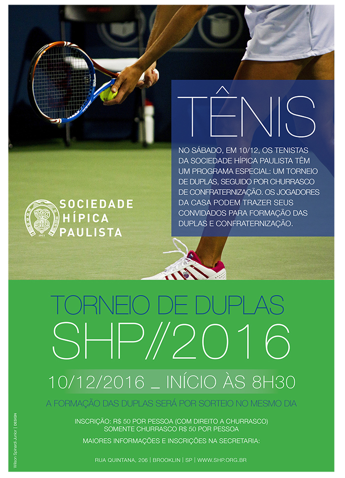 Em 10/12 tem Torneio de Tênis de Duplas na SHP: saiba mais e participe! -  Sociedade Hípica Paulista