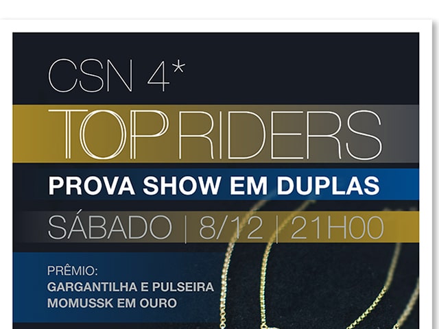 1.15 metro | Prova show feminina em Duplas no Top Riders: participe e prestigie!