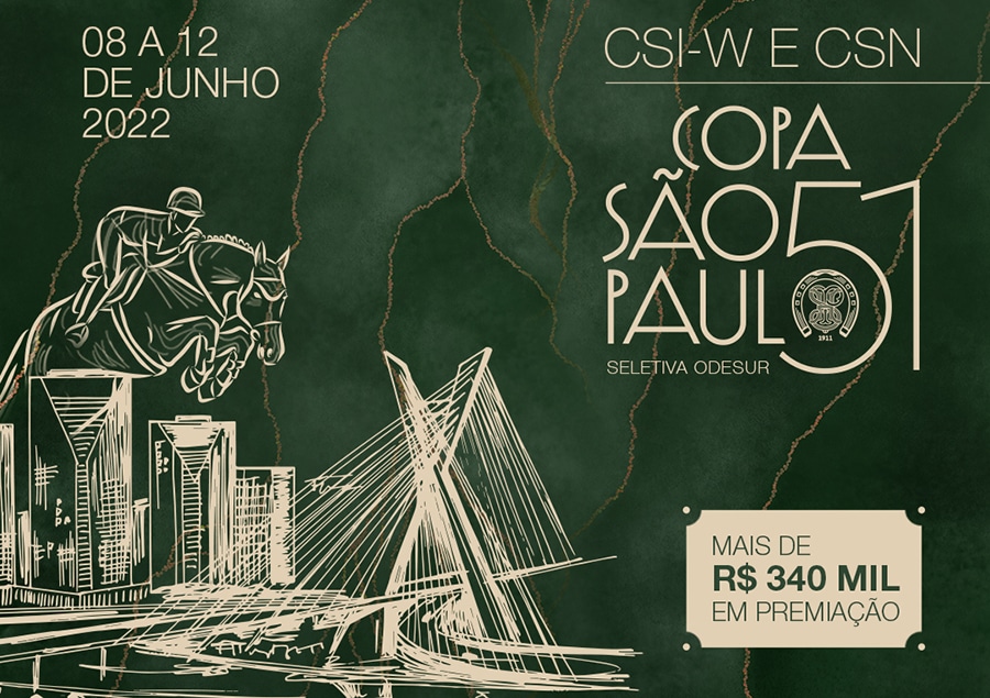 8 a 12/6 | CSI-W e CSN 51ª Copa São Paulo | Ordens de Entrada, Resultados, Horários e SHP TV