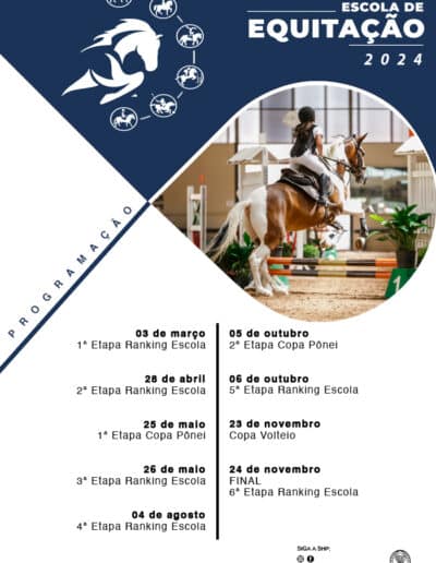 Calendário Escola de Equitação 2024